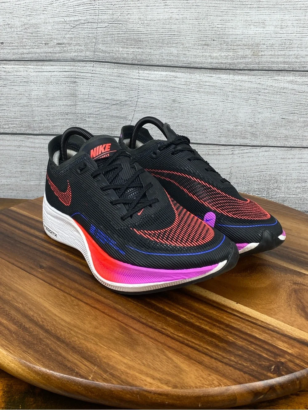 Nike ZoomX Vaporfly Next% 2 Black Fuchsia Crimson Running Shoe Women’s Size 8.5